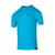 UPF50 Unisex Short Sleeve Rashie in Neon Blue