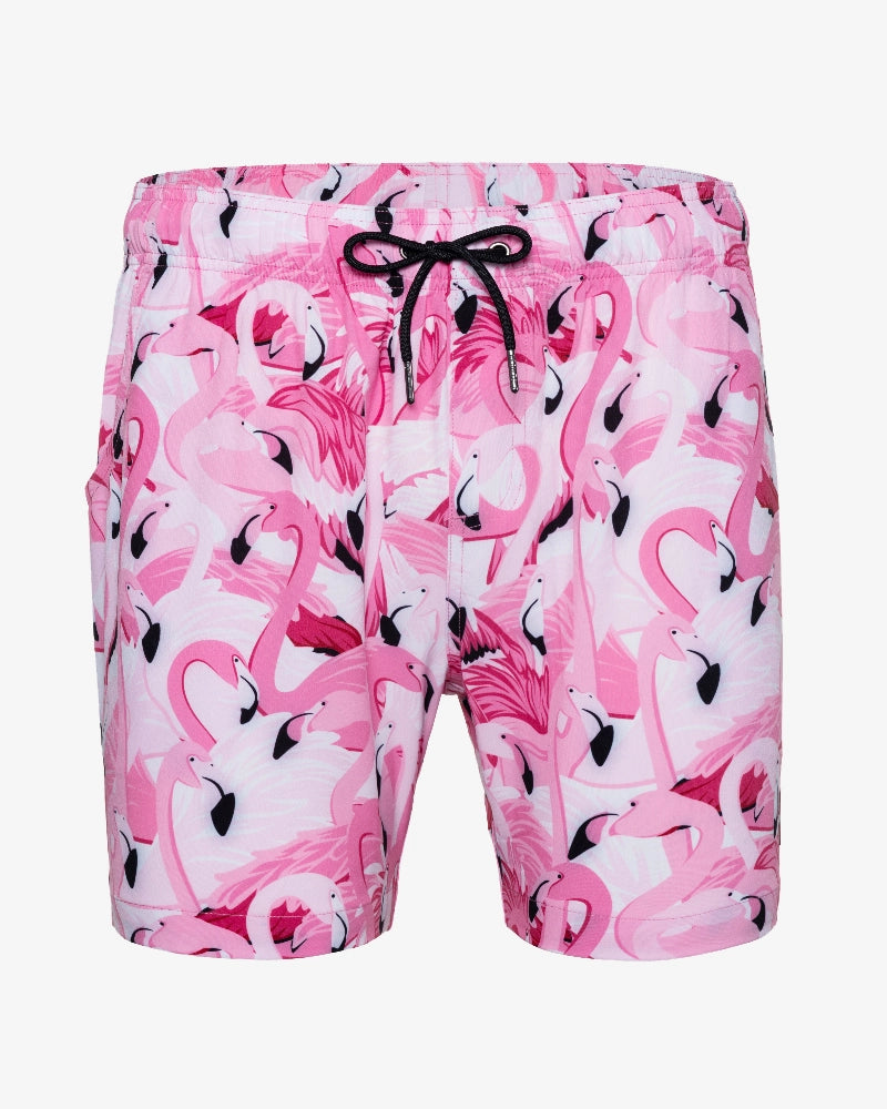 Pink flamingo swim shorts hotsell