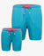 Father/Son Neon Blue Swim Shorts Combo