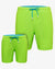 Father/Son Neon Green Swim Shorts Combo