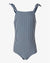 Nautical Stripes Girls Swimsuit with Bow