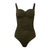 Army Green Women's One-Piece Swimsuit