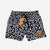 Boys Black & White Leopard Board Shorts