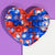 Red Blue Love Heart Pop It Fidget Toy
